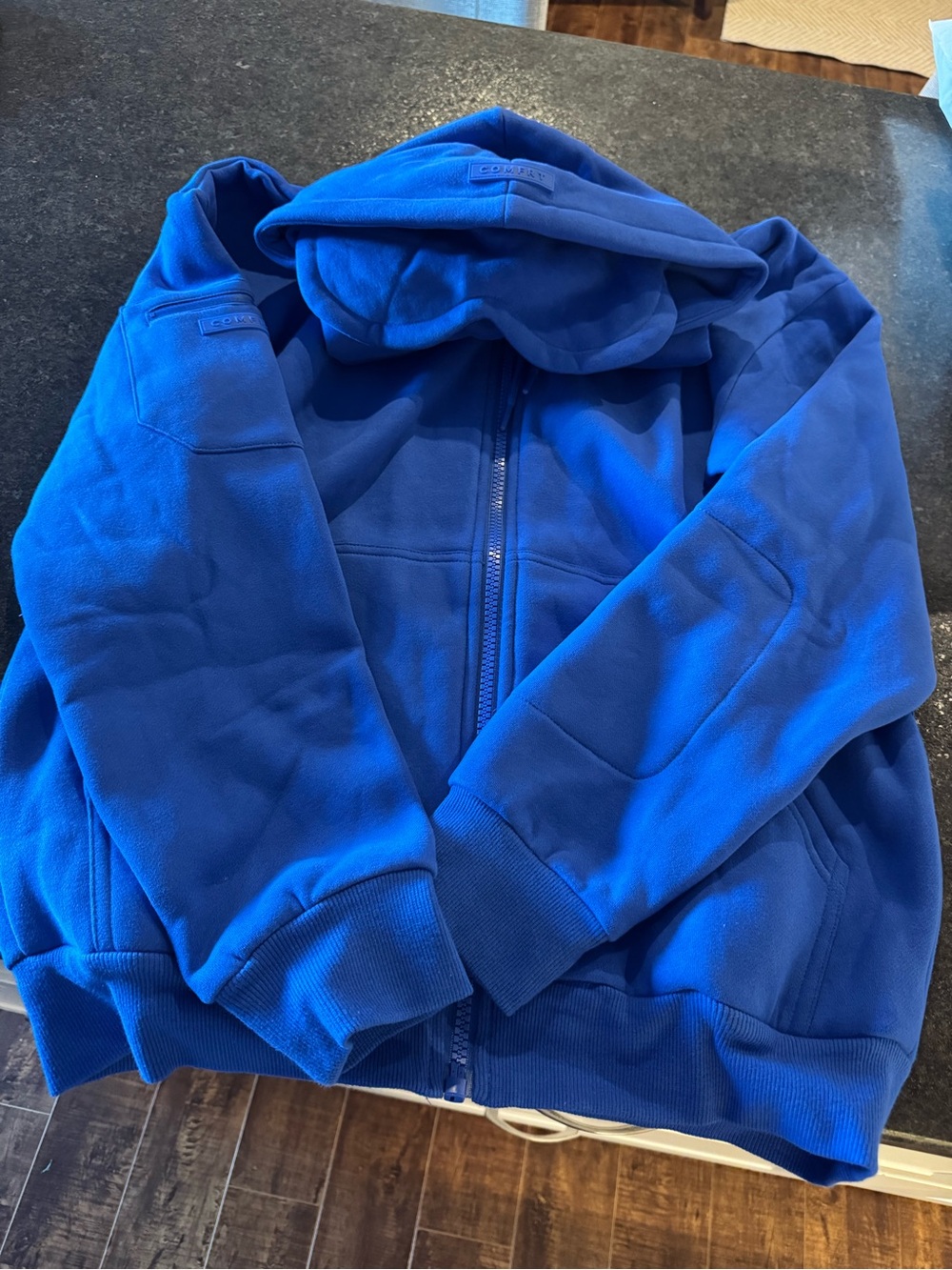 Comfrt womenโs airplane mode zip hoodie